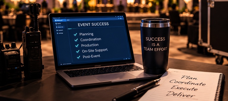 Technical production management at a live event